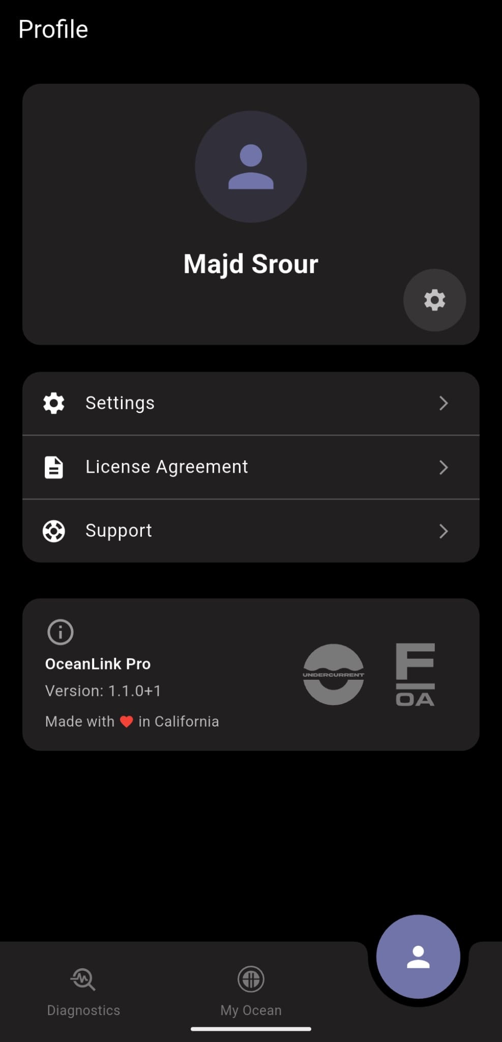OceanLink Pro - Profile Settings